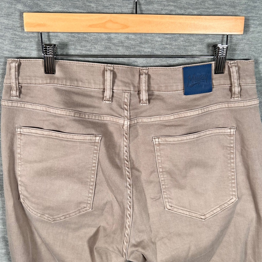 Mugsy Bucks Casual Jeans Men 34x33(Tag 34x34) Tan Straight Relaxed Stretch Kahki - Picture 5 of 7